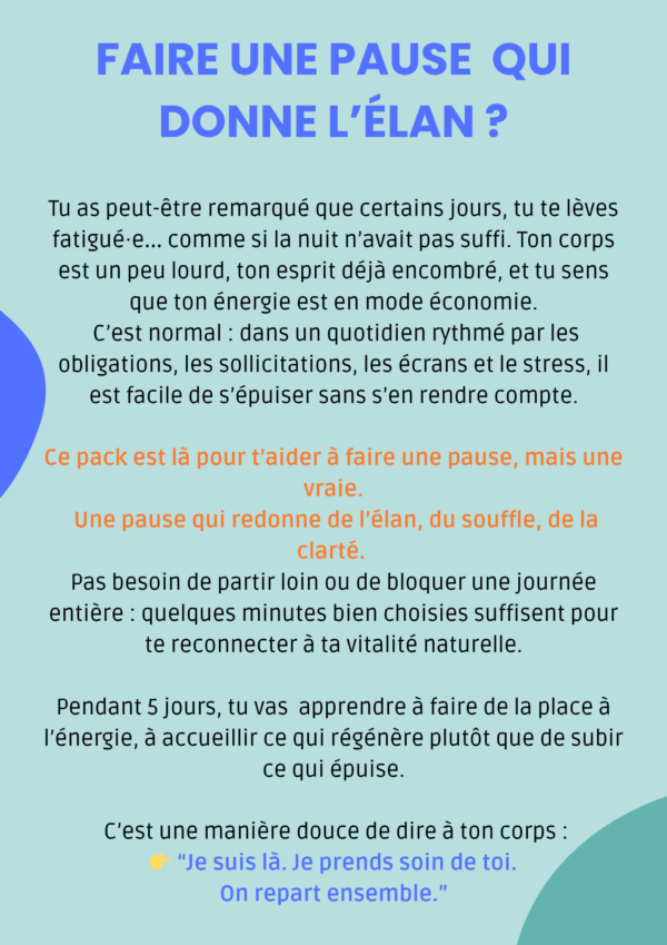 Pack 5 jours : Je recharge mes batteries – Image 2