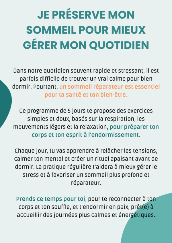 Pack 5 jours : Je me relâche pour mieux dormir – Image 2